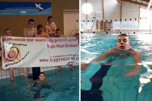 Jongeren zwemmen voor stichting Happynezz